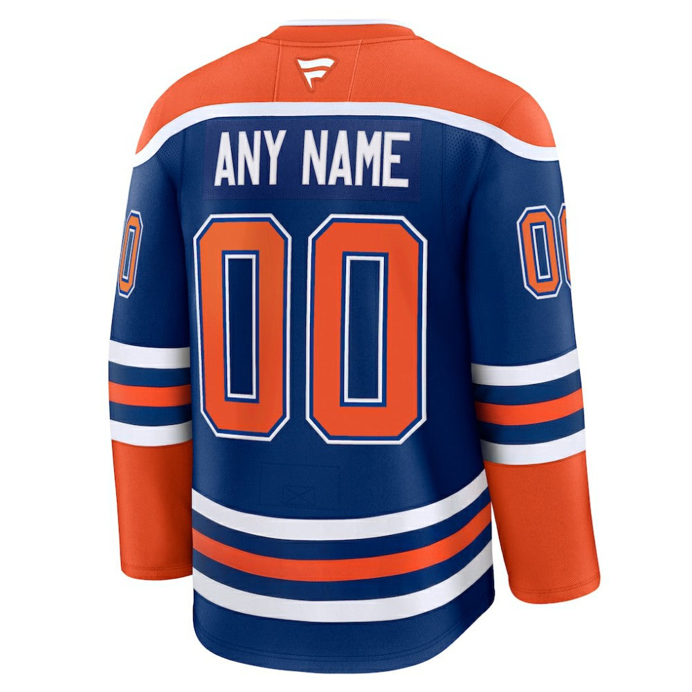 Edmonton Oilers Fanatics Home Premium Custom Jersey Royal