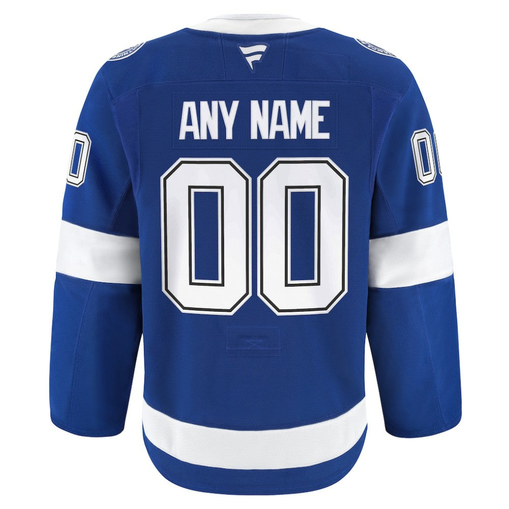 Tampa Bay Lightning Fanatics Home Authentic Pro Custom Jersey Blue