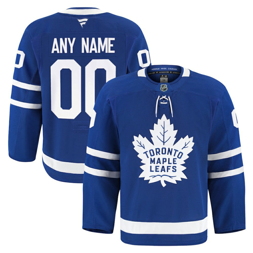 Toronto Maple Leafs Fanatics Home Authentic Pro Custom Jersey Blue