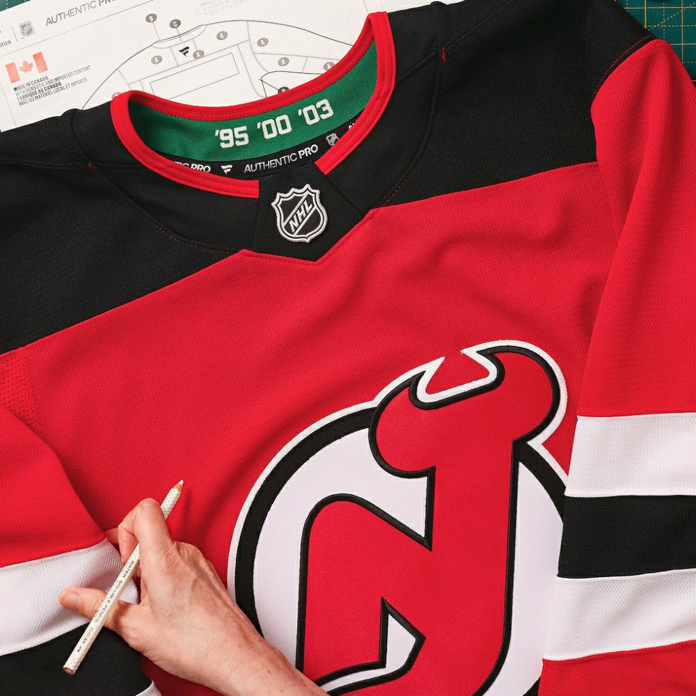 New Jersey Devils Fanatics Home Authentic Pro Custom Jersey Red
