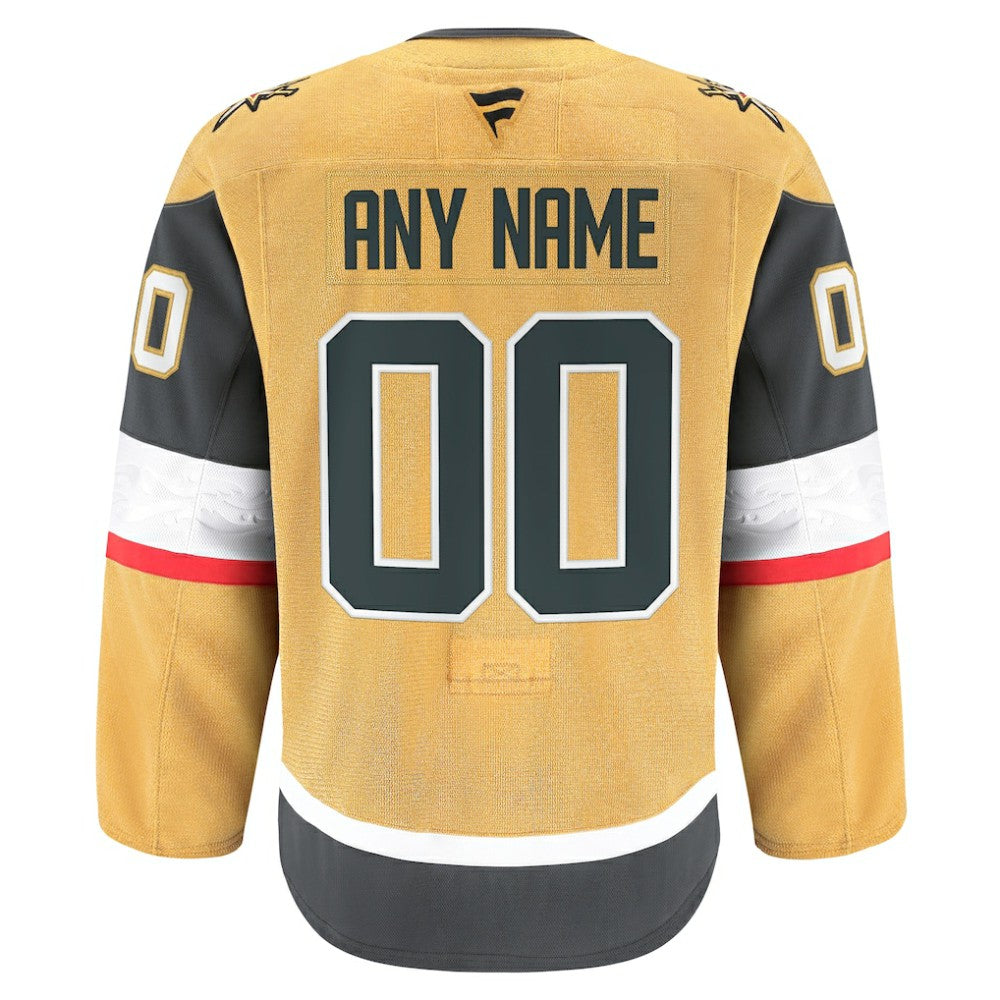 Vegas Golden Knights Fanatics Home Authentic Pro Custom Jersey Gold