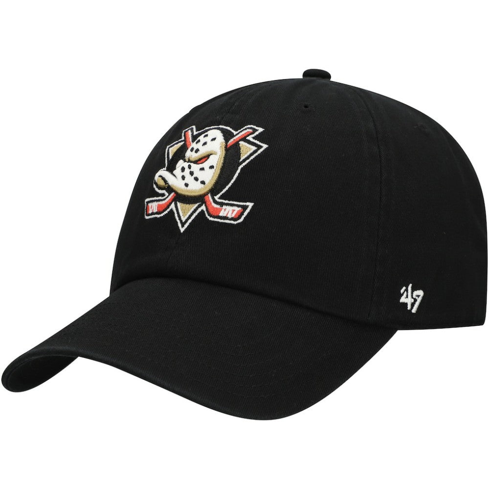 Anaheim Ducks '47 Core Logo Clean Up Adjustable Hat Black