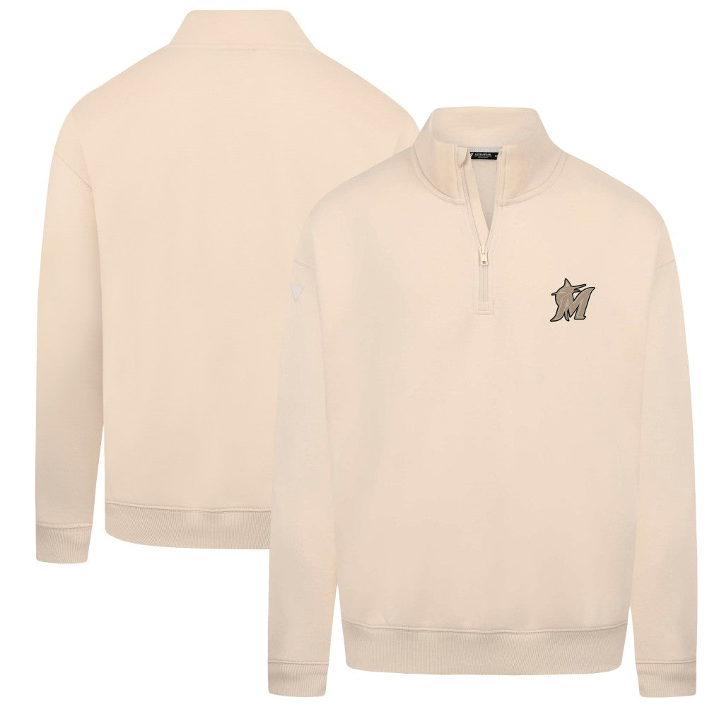Miami Marlins Levelwear Murray Quarter-Zip Sweatshirt Khaki