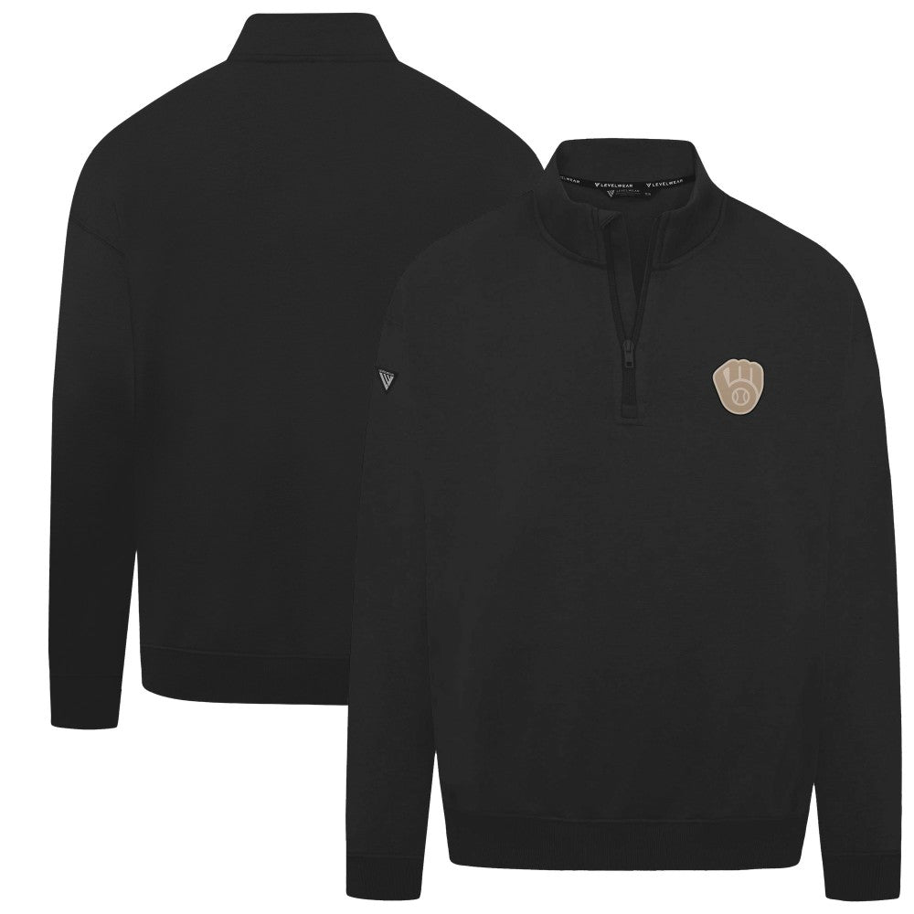 Milwaukee Brewers Levelwear Murray Quarter-Zip Sweatshirt Black