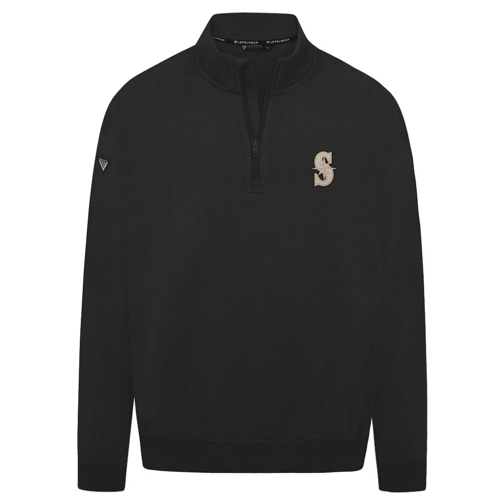 Seattle Mariners Levelwear Murray Quarter-Zip Sweatshirt Black