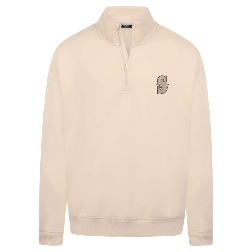 Seattle Mariners Levelwear Murray Quarter-Zip Sweatshirt Khaki