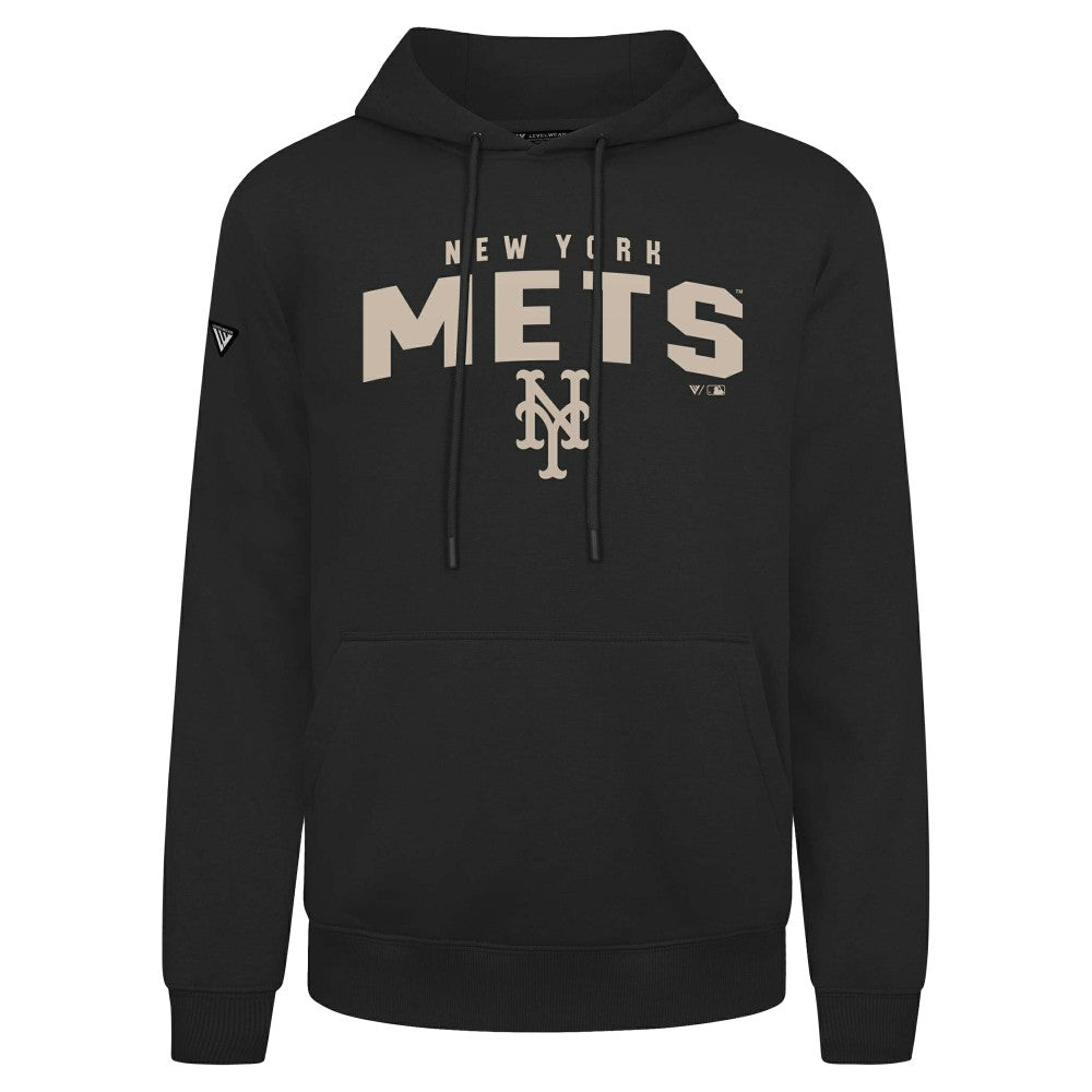 New York Mets Levelwear Podium Team Arch Pullover Hoodie Black