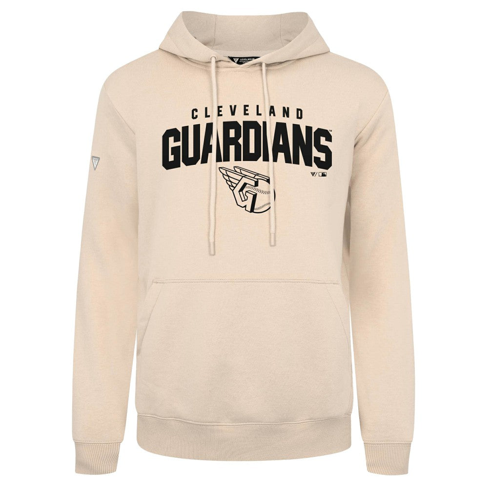 Cleveland Guardians Levelwear Podium Team Arch Pullover Hoodie Khaki