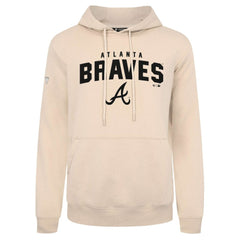 Atlanta Braves Levelwear Podium Team Arch Pullover Hoodie Khaki