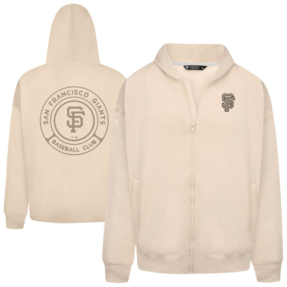San Francisco Giants Levelwear Uphill Oversized Full-Zip Hoodie Khaki