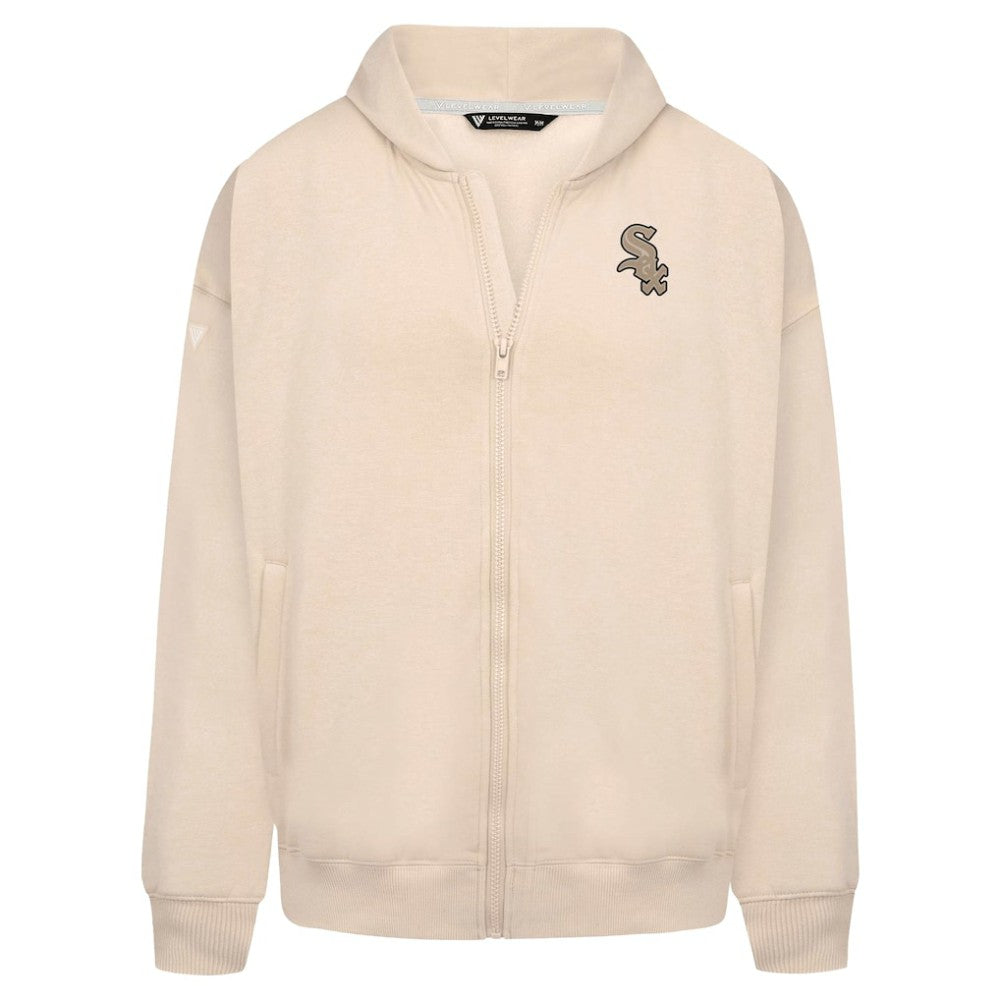 Chicago White Sox Levelwear Uphill Oversized Full-Zip Hoodie Khaki