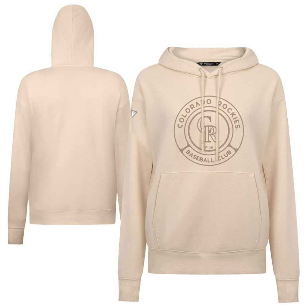 Colorado Rockies Levelwear Women's Adorn Gateway Pullover Hoodie Khaki
