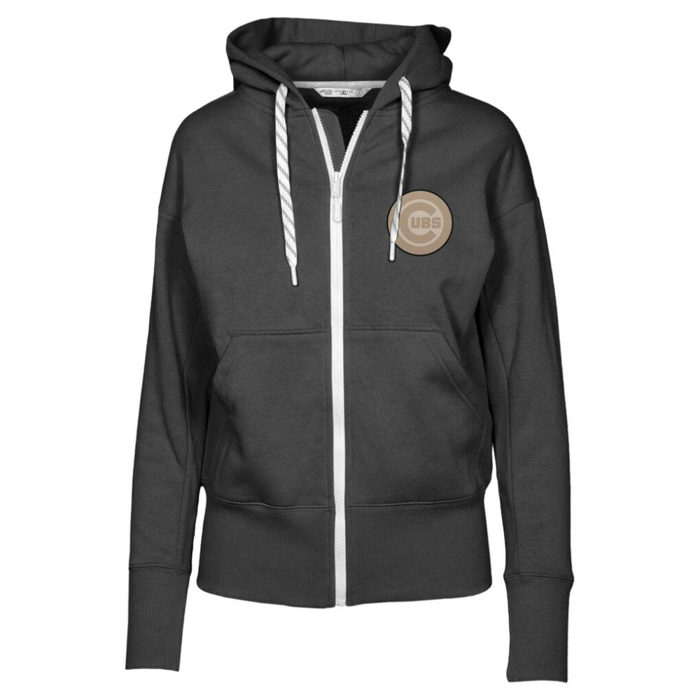 Chicago Cubs Levelwear Women's Gardinia Full-Zip Hoodie Black
