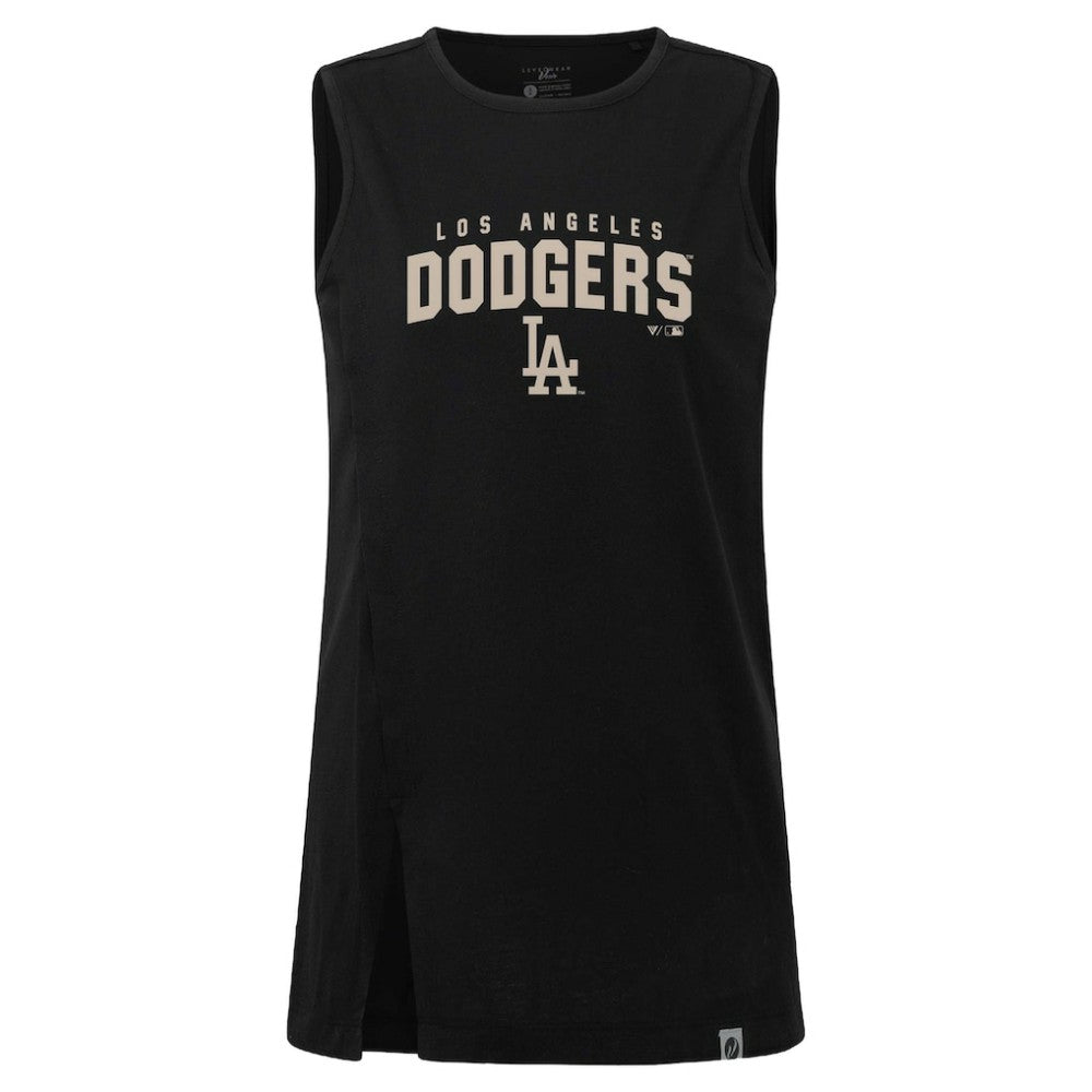 Los Angeles Dodgers Levelwear Women's Influx Team Arch Tank Top Black