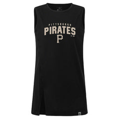 Pittsburgh Pirates Levelwear Women's Influx Team Arch Tank Top Black