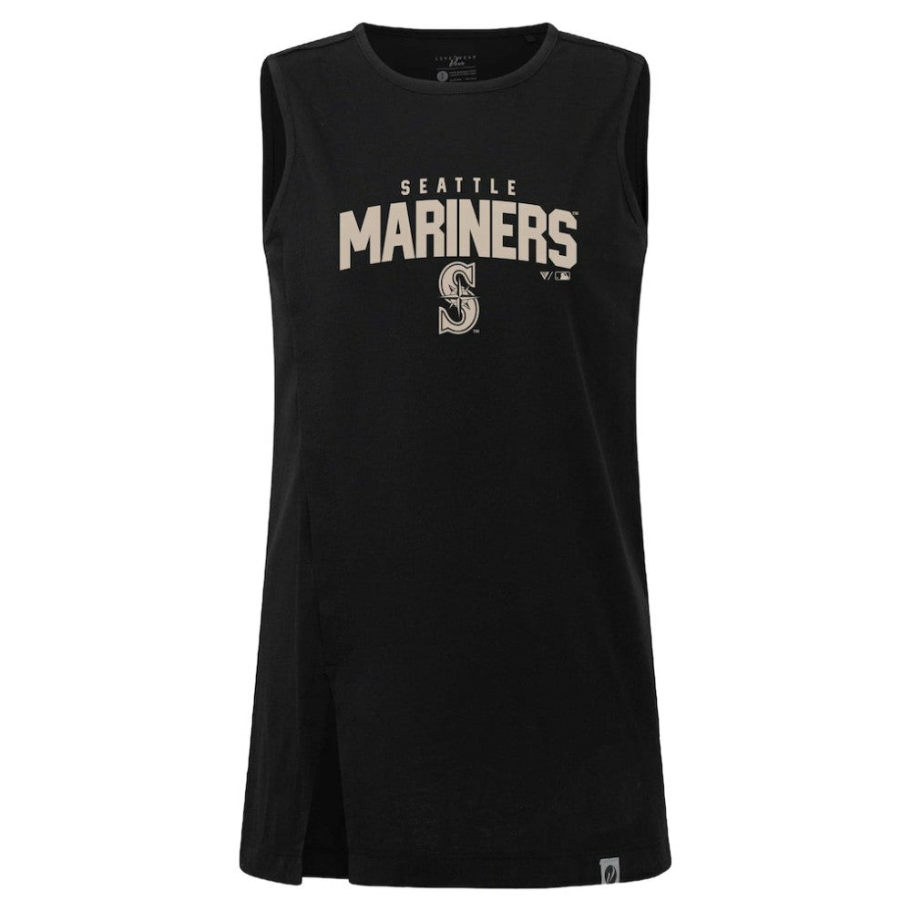 Seattle Mariners Levelwear Women's Influx Team Arch Tank Top Black