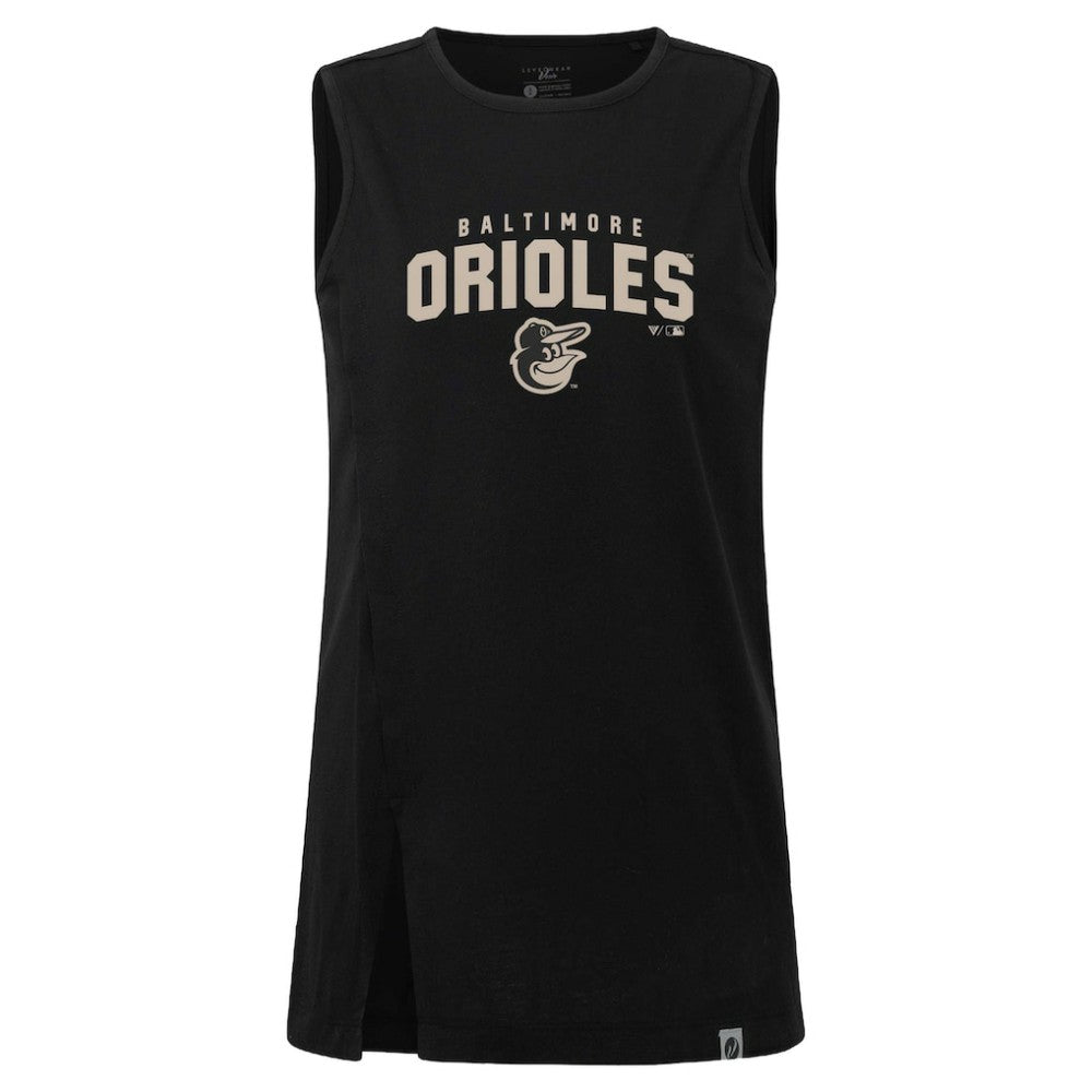 Baltimore Orioles Levelwear Women's Influx Team Arch Tank Top Black