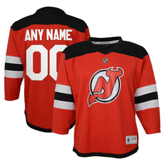 New Jersey Devils Youth Replica Custom Jersey Red