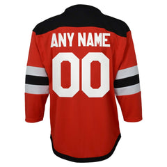 New Jersey Devils Youth Replica Custom Jersey Red