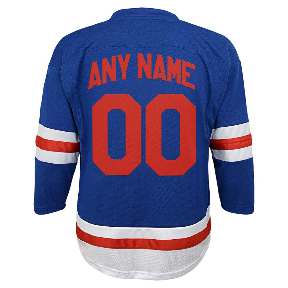 New York Rangers Youth Replica Custom Jersey Blue
