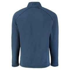 Atlanta Braves Cutter & Buck Peshastin Eco Fleece Recycled Raglan Quarter-Zip Top Heather Navy