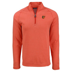 Baltimore Orioles Cutter & Buck Peshastin Eco Fleece Recycled Raglan Quarter-Zip Top Heather Orange