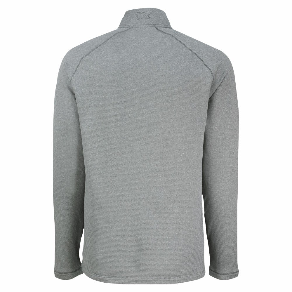 Cleveland Guardians Cutter & Buck Peshastin Eco Fleece Recycled Raglan Quarter-Zip Top Heather Gray