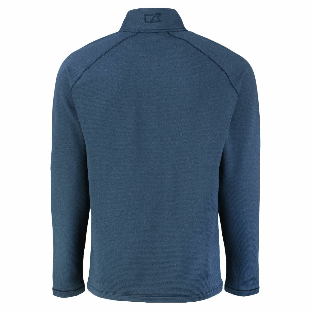 Cleveland Guardians Cutter & Buck Peshastin Eco Fleece Recycled Raglan Quarter-Zip Top Heather Navy