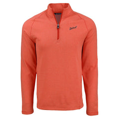 Detroit Tigers Cutter & Buck Peshastin Eco Fleece Recycled Raglan Quarter-Zip Top Heather Orange