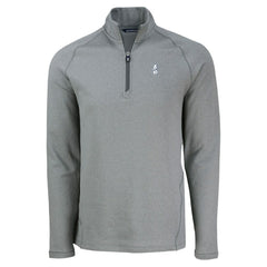 Chicago Cubs Cutter & Buck Peshastin Eco Fleece Recycled Raglan Quarter-Zip Top Heather Gray