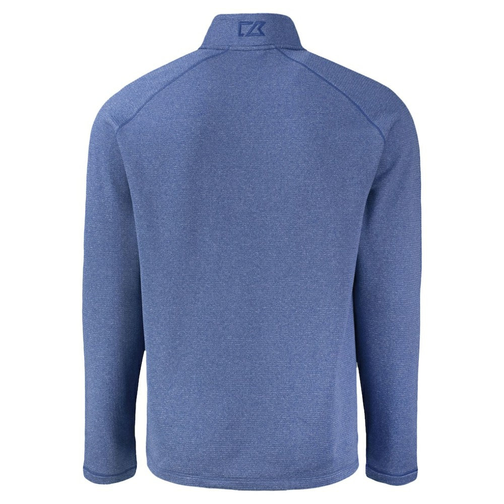 Chicago Cubs Cutter & Buck Peshastin Eco Fleece Recycled Raglan Quarter-Zip Top Heather Royal