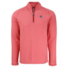 Chicago Cubs Cutter & Buck Peshastin Eco Fleece Recycled Raglan Quarter-Zip Top Heather Red