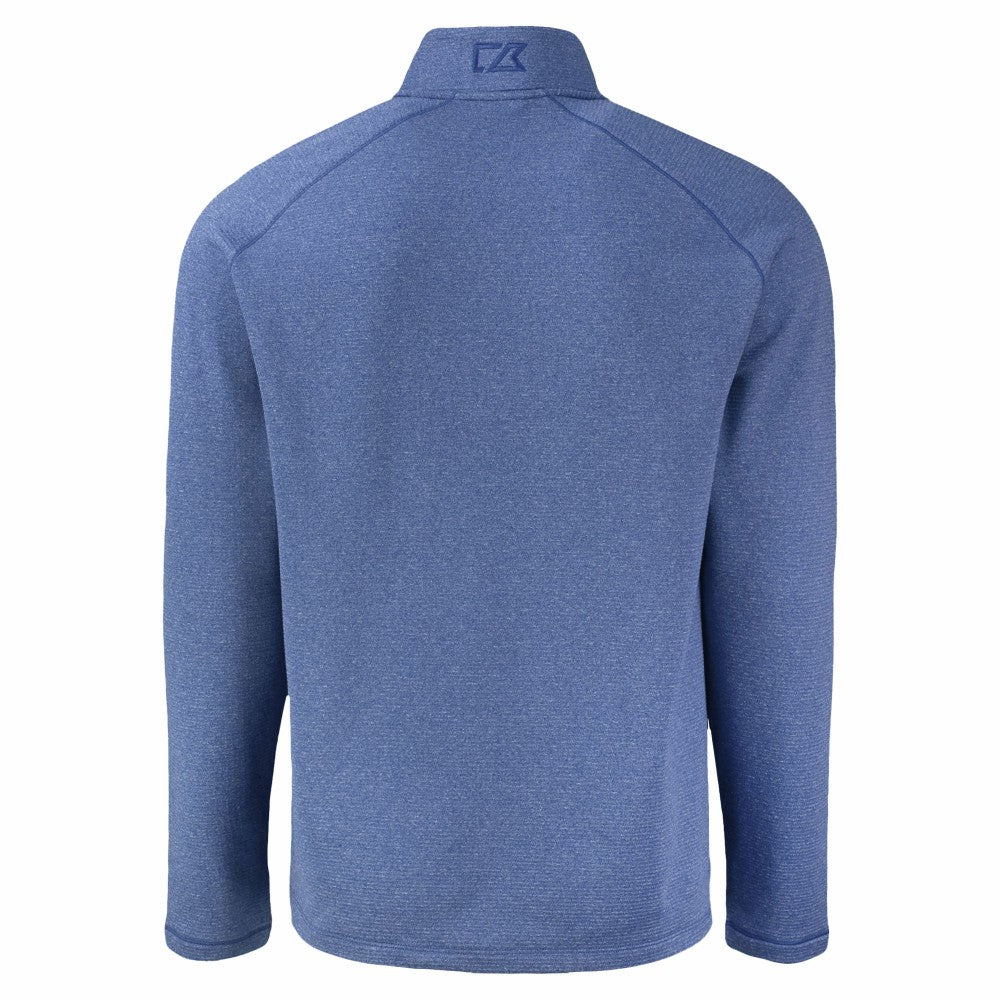New York Mets Cutter & Buck Peshastin Eco Fleece Recycled Raglan Quarter-Zip Top Heather Blue