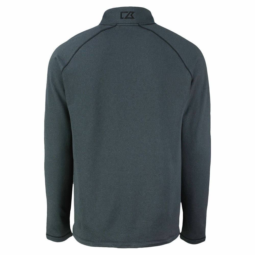 New York Mets Cutter & Buck Peshastin Eco Fleece Recycled Raglan Quarter-Zip Top Heather Black
