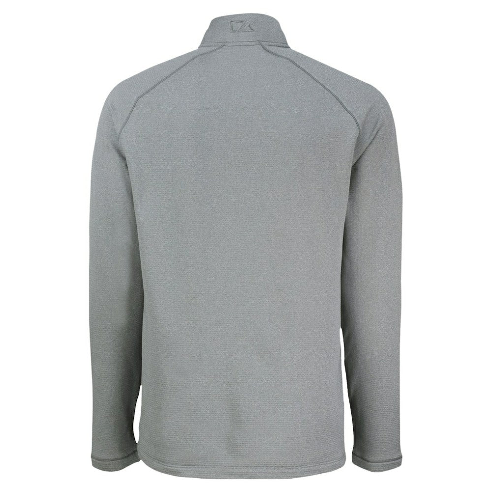 Philadelphia Phillies Cutter & Buck Peshastin Eco Fleece Recycled Raglan Quarter-Zip Top Heather Gray