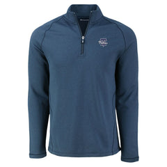 Philadelphia Phillies Cutter & Buck Peshastin Eco Fleece Recycled Raglan Quarter-Zip Top Heather Navy