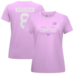 Alexander Ovechkin Washington Capitals Levelwear Women's Hockey Fights Cancer Anthem Name & Number T-Shirt Lavender