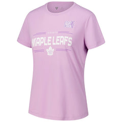 Auston Matthews Toronto Maple Leafs Levelwear Women's Hockey Fights Cancer Anthem Name & Number T-Shirt Lavender