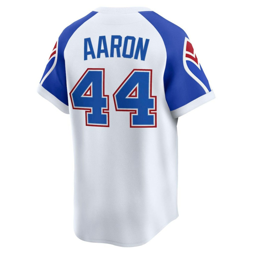 Hank Aaron Atlanta Braves Throwback Cooperstown Collection Limited Jersey White | Nike