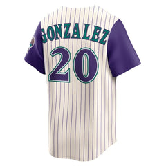 Luis Gonzalez Arizona Diamondbacks Throwback Cooperstown Collection Limited Jersey - Cream