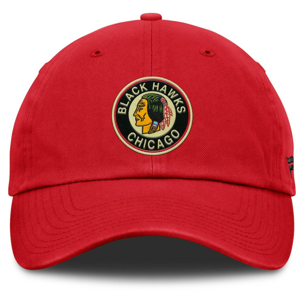 Chicago Blackhawks Fanatics Decades Collection Adjustable Hat Red