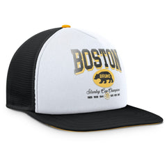Boston Bruins Fanatics Decades Collection Foam Front Snapback Hat White/Black