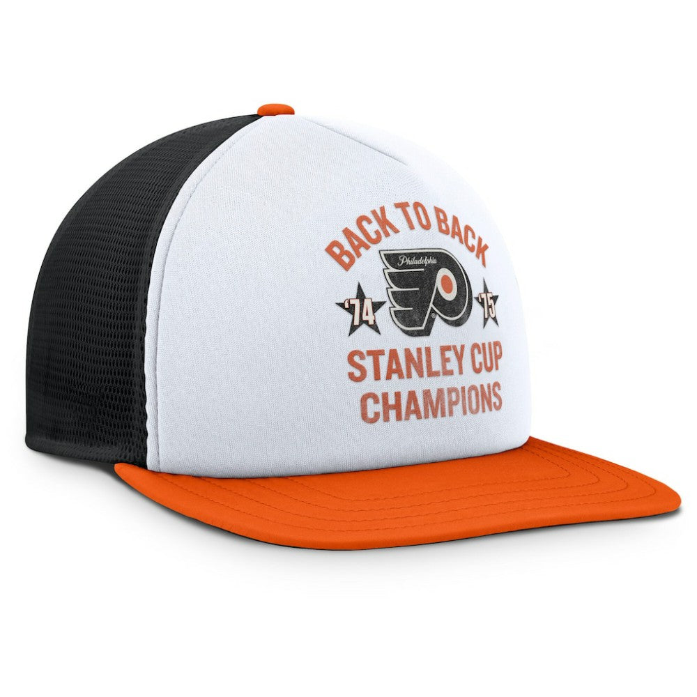 Philadelphia Flyers Fanatics Decades Collection Foam Front Snapback Hat White/Orange
