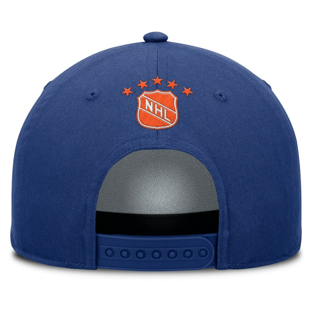 Edmonton Oilers Fanatics Decades Collection A-Frame Rope Adjustable Hat Royal