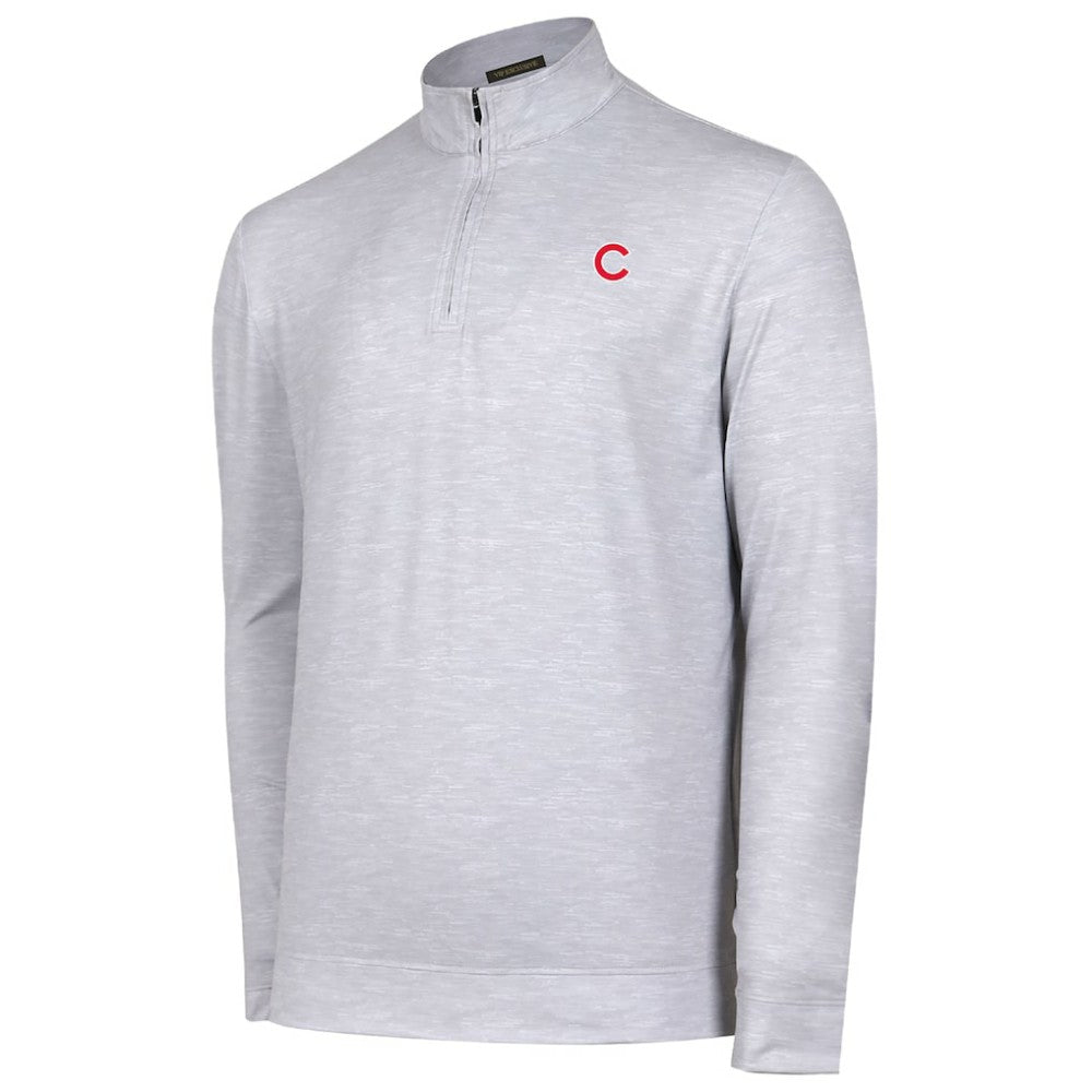 Chicago Cubs Sublime Tri-Blend Quarter-Zip Jacket Gray