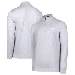 Los Angeles Dodgers Sublime Tri-Blend Quarter-Zip Jacket Gray