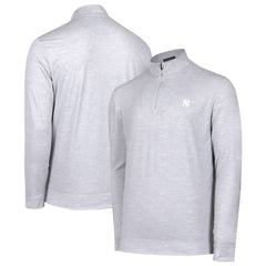 New York Yankees Sublime Tri-Blend Quarter-Zip Jacket Gray