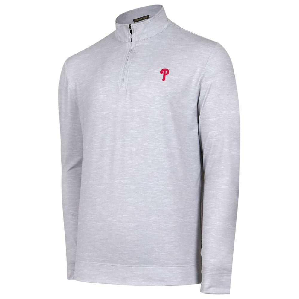 Philadelphia Phillies Sublime Tri-Blend Quarter-Zip Jacket Gray