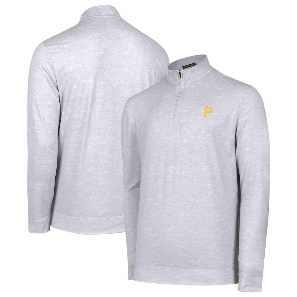 Pittsburgh Pirates Sublime Tri-Blend Quarter-Zip Jacket Gray