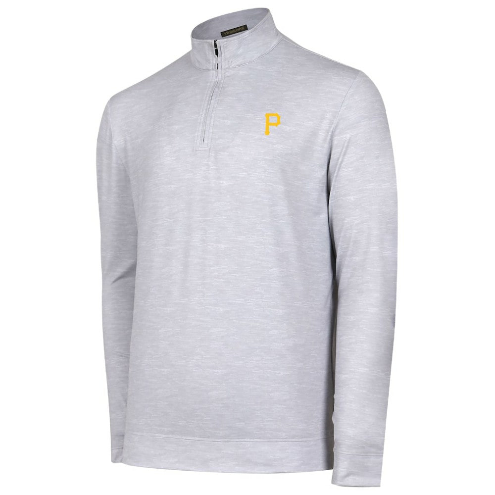 Pittsburgh Pirates Sublime Tri-Blend Quarter-Zip Jacket Gray